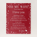 Puzzle Wife Gifts | Letter To My Wife Love From Husband<br><div class="desc">Wife Gifts | To My Wife Never Forget That I Love You Love From Husband</div>