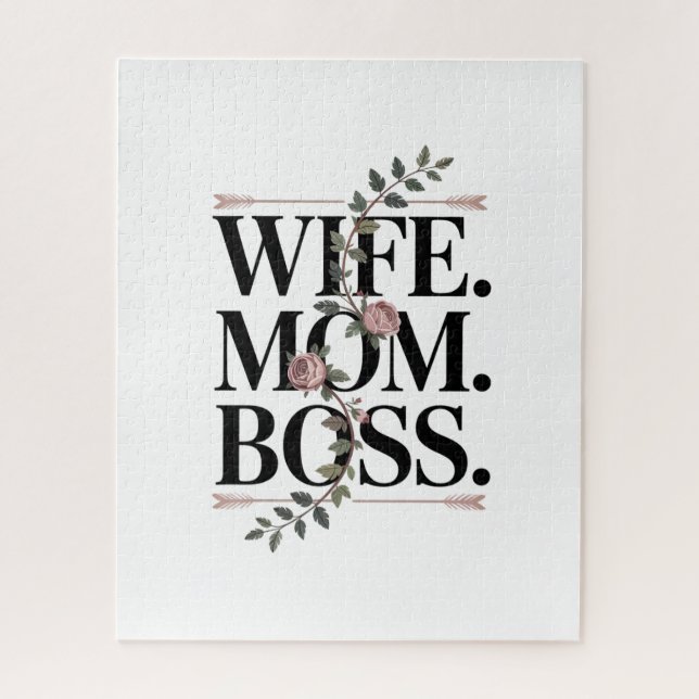 Puzzle Wife. Mom. Boss. (Vertical)