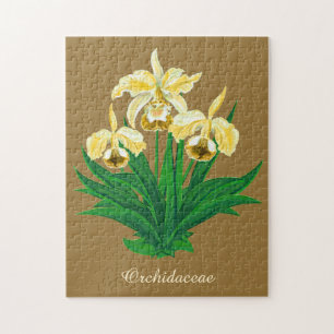 Puzzle Wild Orchids - Golden Yellow Orchids and Foliage 