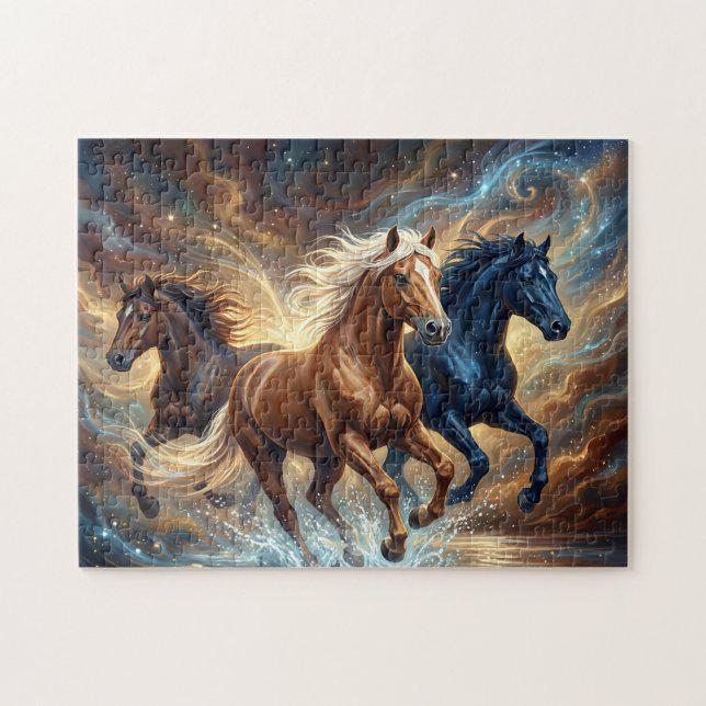 Puzzle Wild Running Horses (Horizontal)