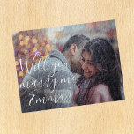 Puzzle Will You Marry Me Proposal Personalize Photo<br><div class="desc">This design was created through digital art. It may be personalized by clicking the customize button and changing the color, adding a name, initials or your favorite words. Contact me at colorflowcreations@gmail.com if you with to have this design on another product. Purchase my original abstract acrylic painting for sale at...</div>