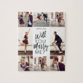 Puzzle Will You Marry Me Script & Custom Photo Collage (Vertical)