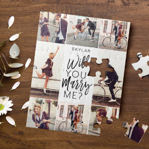 Puzzle Will You Marry Me Script & Custom Photo Collage