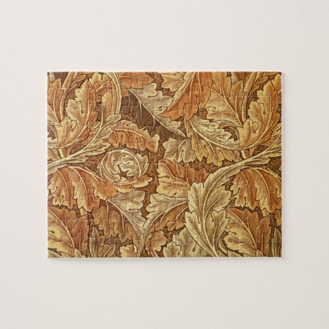 Puzzle William Morris Acanthus Brun Feuilles d'Automne (Horizontal)