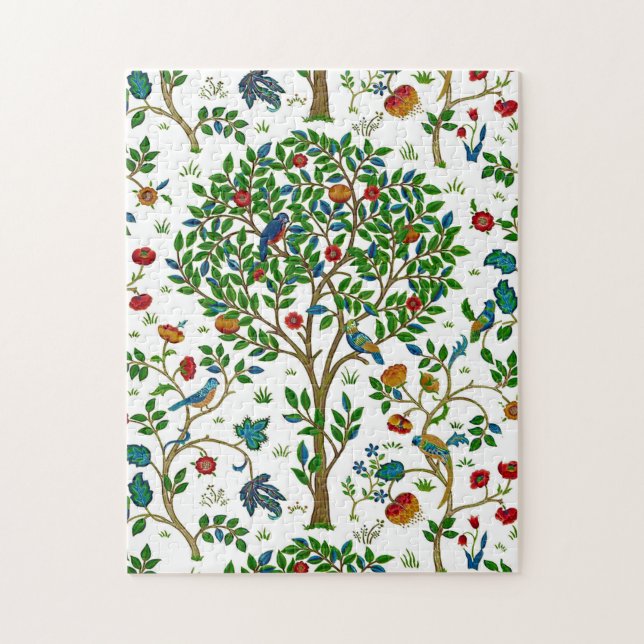 Puzzle William Morris Arbre de vie Motif, vert et multipl (Vertical)