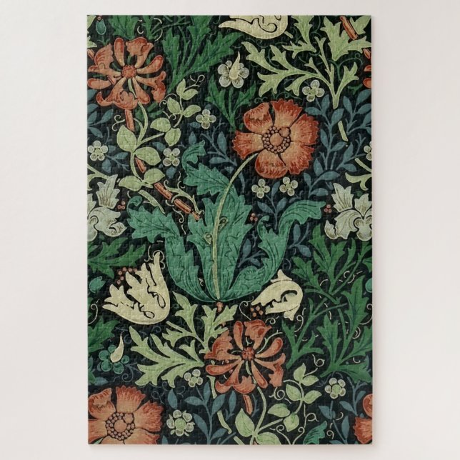 Puzzle William Morris Compton Floral Art nouveau Motif (Vertical)