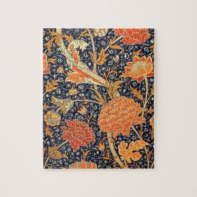 Puzzle William Morris Cray Floral Art nouveau Motif (Vertical)