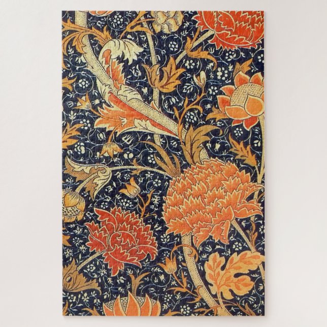 Puzzle William Morris Cray Floral Art nouveau Motif (Vertical)