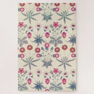 Puzzle William Morris Daisy Motif Floral Rouge Orange