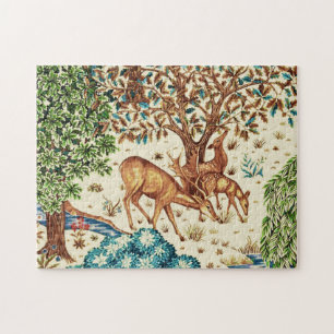 Puzzle William Morris Deer par une tapisserie de Brook be
