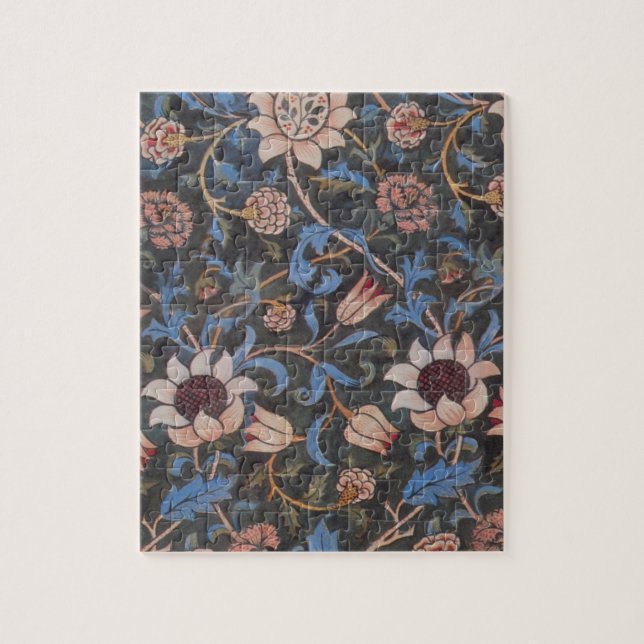 Puzzle William Morris Evenlode Textile Floral Art (Vertical)