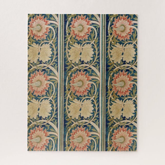 Puzzle William Morris Fleur Rose Soie Broderie Antique (Vertical)