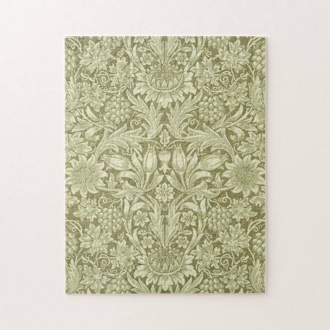 Puzzle William Morris Fleur verte tournesol (Vertical)