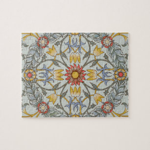 Puzzle William Morris Floral Circle Flower Illustration