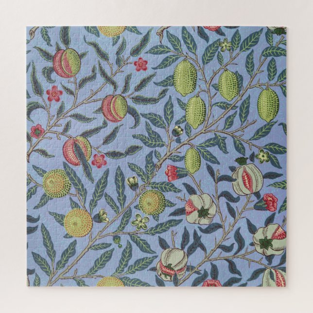 Puzzle William Morris Fruit grenade bleu ornement (Vertical)