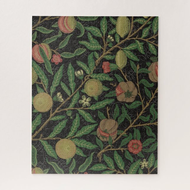 Puzzle William Morris grenade Fruit noir (Vertical)
