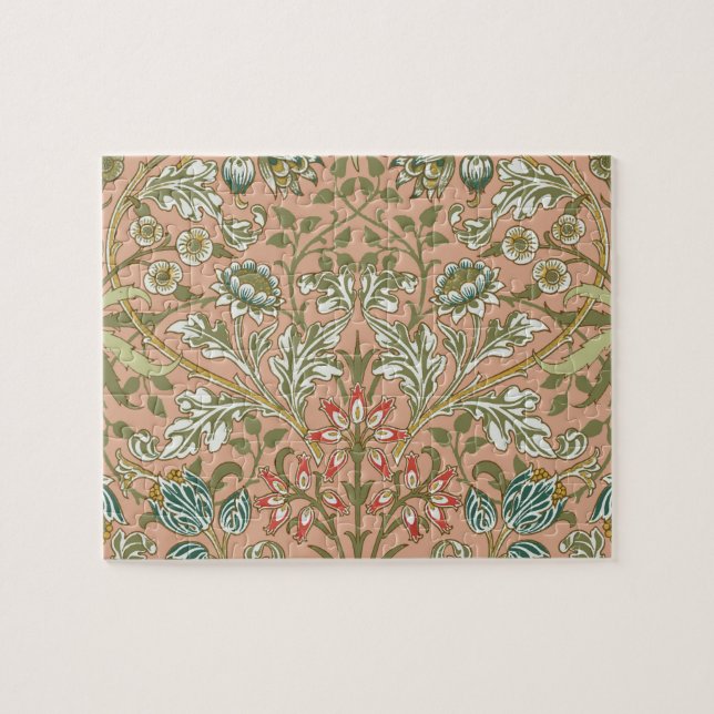 Puzzle William Morris Hyacinth Flower Rose Art (Horizontal)