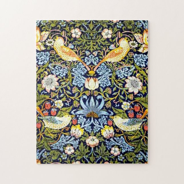 Puzzle William Morris : Strawberry Thief Design vintage, (Vertical)