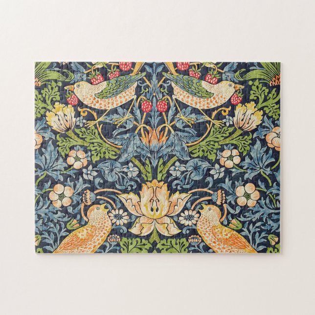 Puzzle William Morris Strawberry Thief Motif floral (Horizontal)