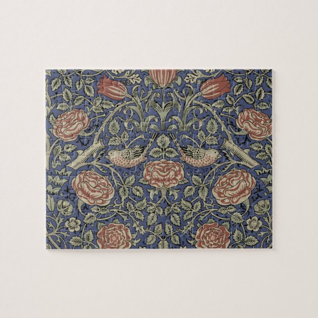 Puzzle William Morris Tudor Fond d'écran Rose (Horizontal)