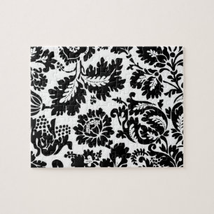 Puzzle William Morris Venetian Black White Floral