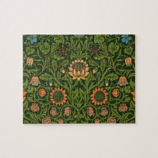 Puzzle William Morris Violet et Columbine Art Rug (Horizontal)