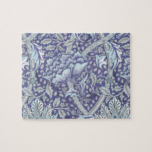 Puzzle William Morris Windrush fleurs bleues