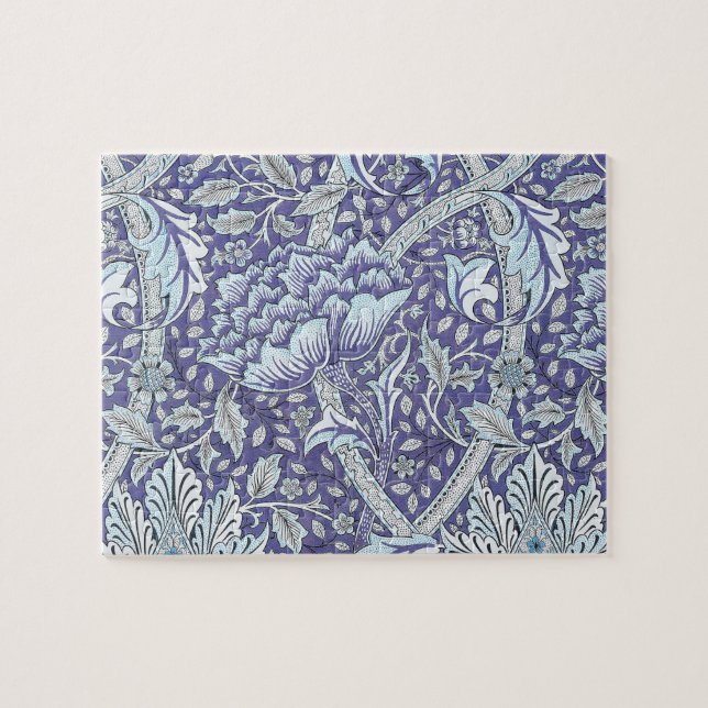 Puzzle William Morris Windrush Motif Bleu Floral (Horizontal)