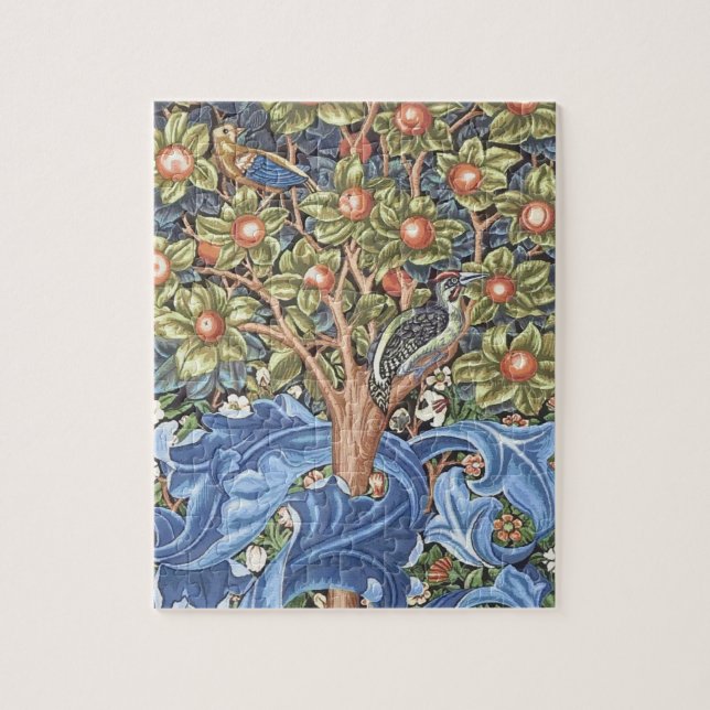 Puzzle William Morris Woodpecker Tapestry (Vertical)