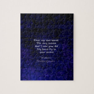 Puzzle William Shakespeare Citation d'amour romantique