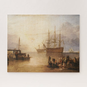 Puzzle William Turner - Le soleil couchant à travers la v