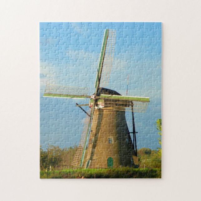 Puzzle Windmill at Kinderdijk Netherlands (Vertical)