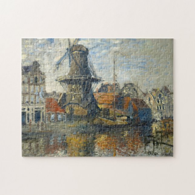 Puzzle Windmill, Onbekende Gracht Amsterdam Monet Fine (Horizontal)
