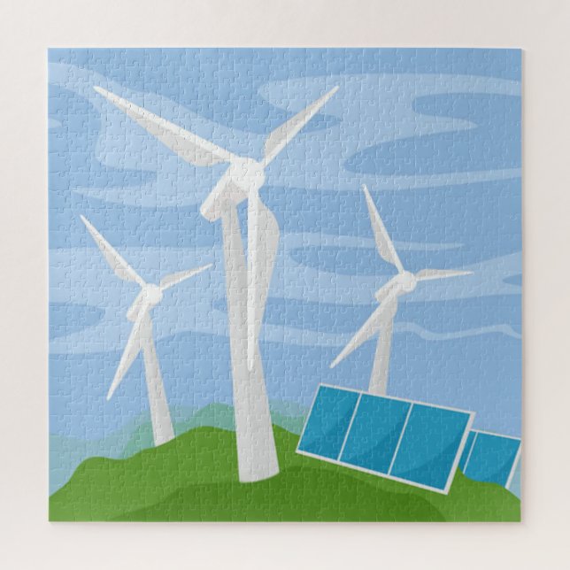 Puzzle Windmills et cellules solaires (Vertical)