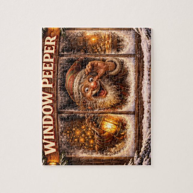 Puzzle Window Peeper Icelandic Yule Lad  (Vertical)