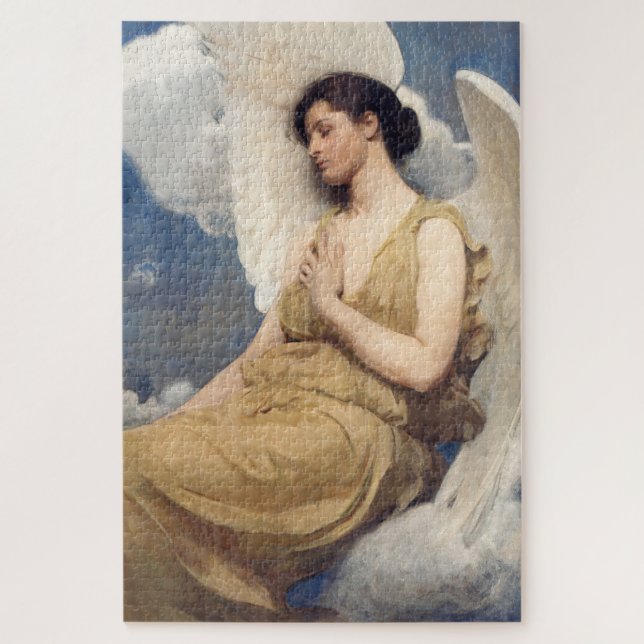 Puzzle Winged angel figure sleeping dreaming on clouds (Vertical)