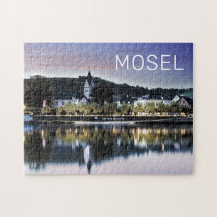 Puzzle Winningen Moselle Sunset Panorama Allemagne Vintag