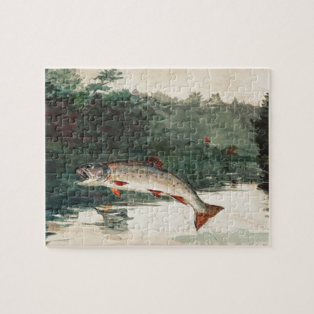 Puzzle Winslow Homer sautant la truite (Horizontal)