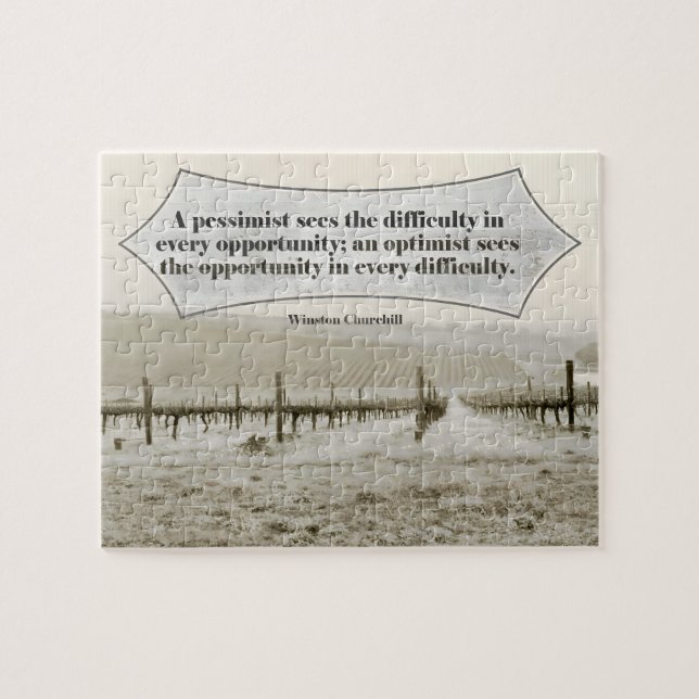 Puzzle Winston Churchill Citation Inspirationnelle Opport (Horizontal)