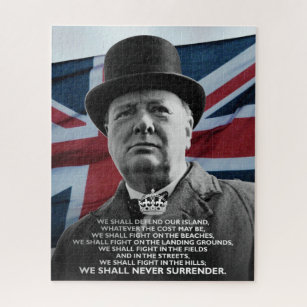 Puzzle Winston Churchill "Ne jamais céder"