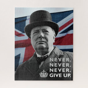 Puzzle Winston Churchill "Never Give Up"