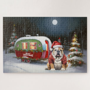 Puzzle Winter Bulldog Caravan Christmas Adventure