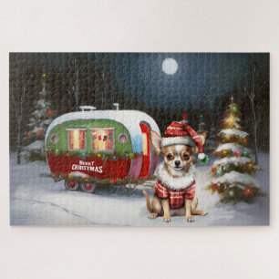 Puzzle Winter Chihuahua Caravan Christmas Adventure
