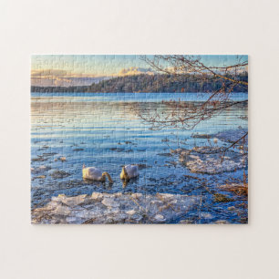 Puzzle Winter Mountain 4k Papier peint Simple Paysage Pho