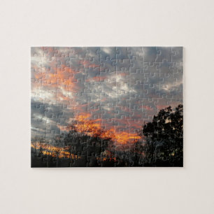 Puzzle Winter Sunset Nature Paysage Photographie