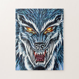 Puzzle Winter Werewolf Imaginaire Dark horror art