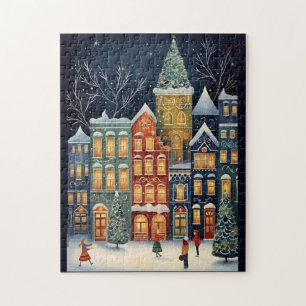 Puzzle Winter Wonderland Cityscape Joli Noël