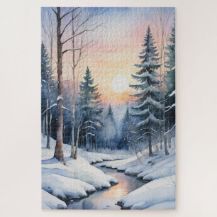 Puzzle Winter Wonderland Forest Paysage