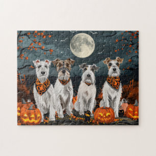 Puzzle Wirefox Terrier Halloween Éffrayant