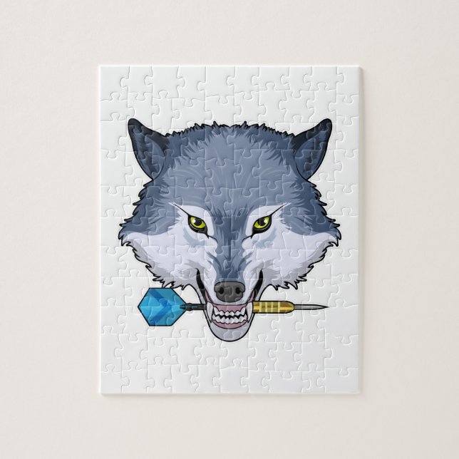 Puzzle Wolf aux fléchettes avec Dart (Vertical)